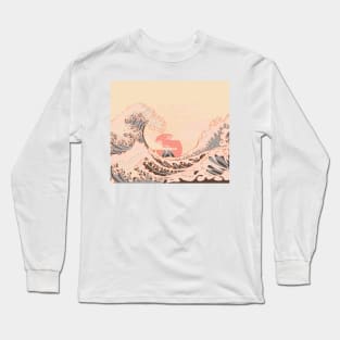 The great wave off kanagawa at sunrise Long Sleeve T-Shirt